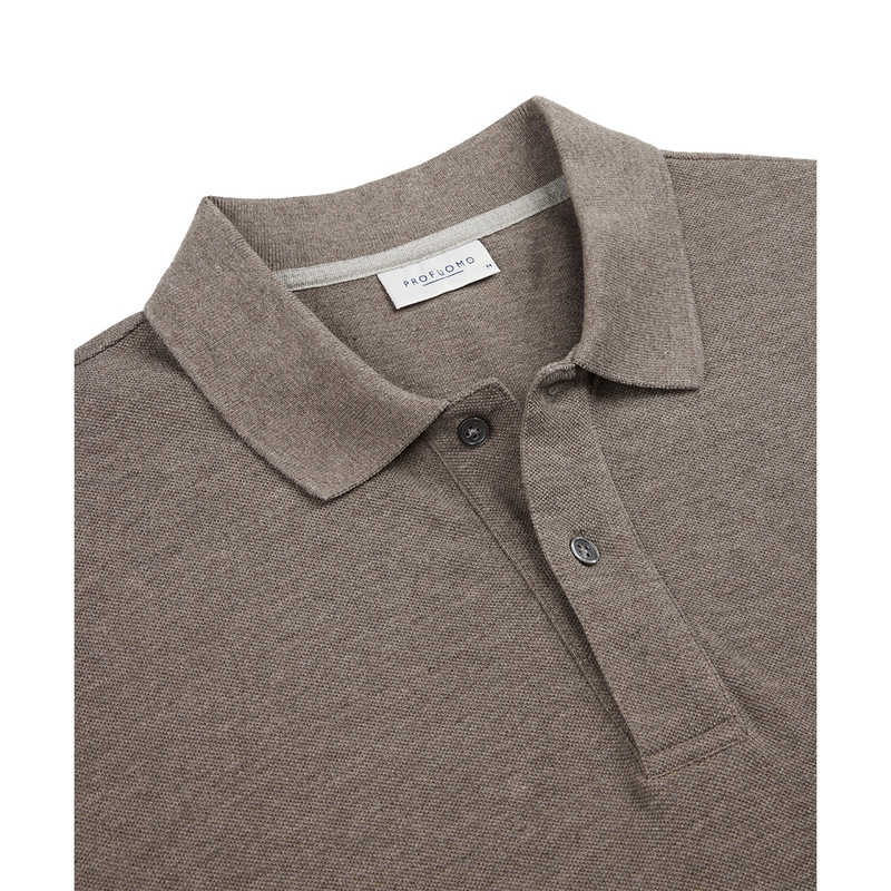 Heren Polo \PPWD10019D Profuomo DONKER BRUIN