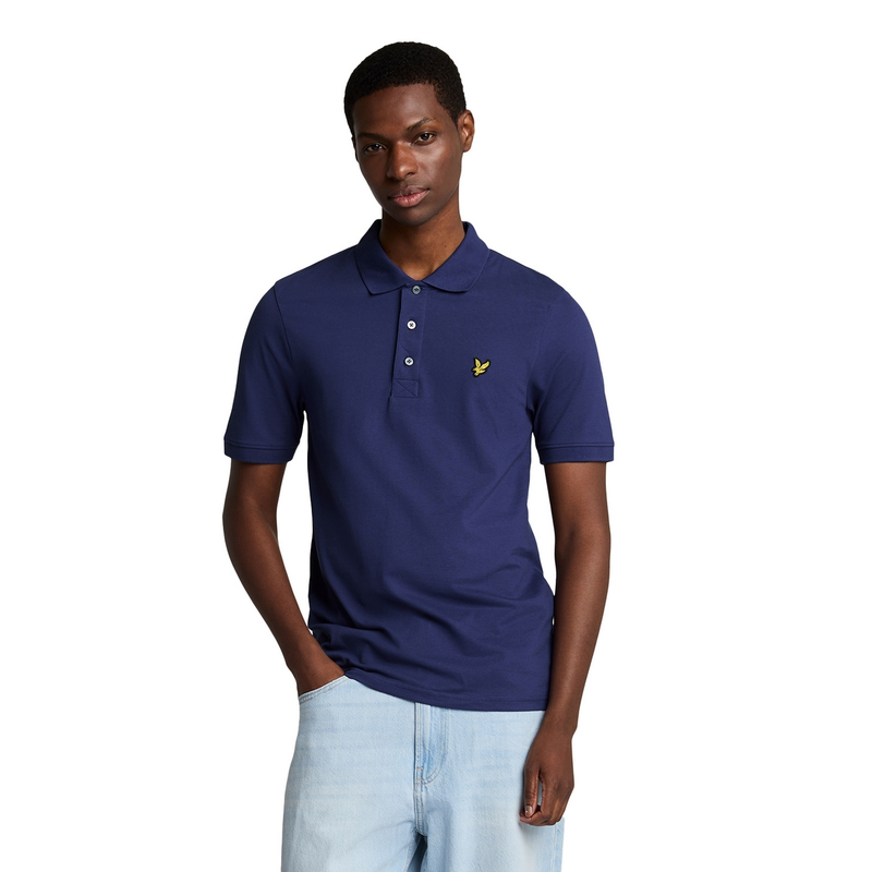 Heren Polo SP400VOG.X568 Lyle and Scott INDIGO BLUE