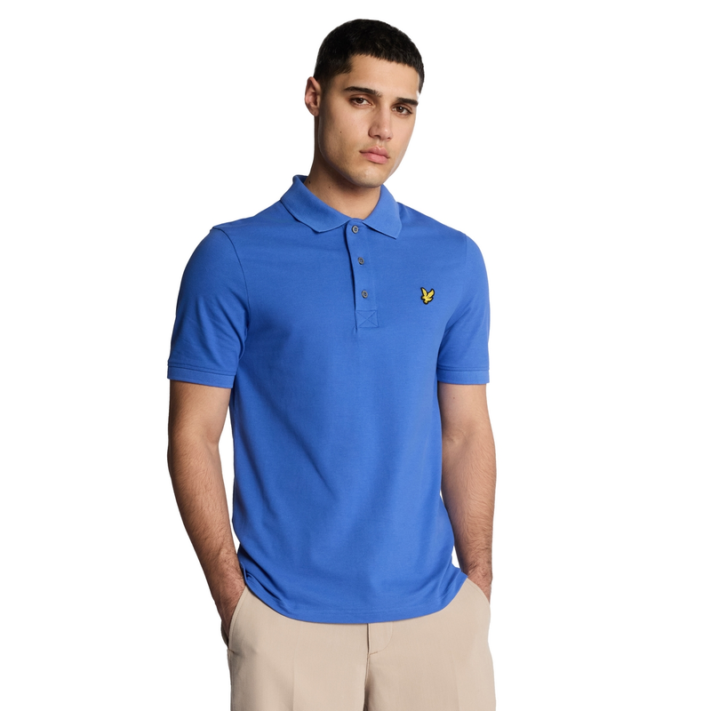 Heren Polo SP400VOG.X790 Lyle and Scott MIDDEN BLAUW