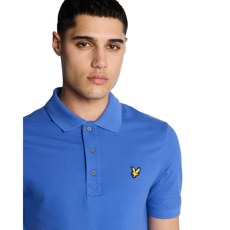 Heren Polo SP400VOG.X790 Lyle and Scott MIDDEN BLAUW