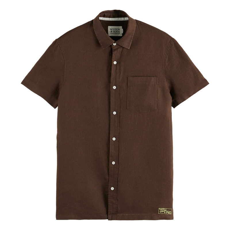 Heren Shirt 181264.201 Scotch & Soda DONKER BRUIN
