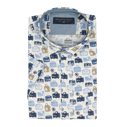 Heren Shirt KM print FFSH1006