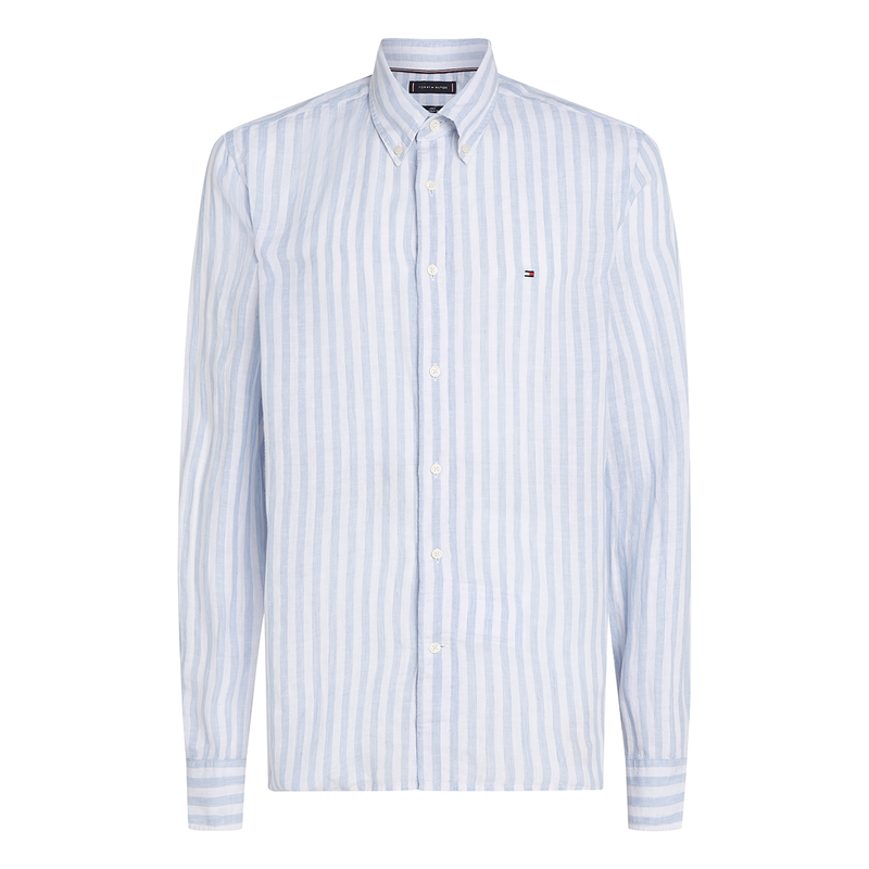 Heren Shirt LM sstreep MW0MW38581.0A4 Tommy Hilfiger BLEU