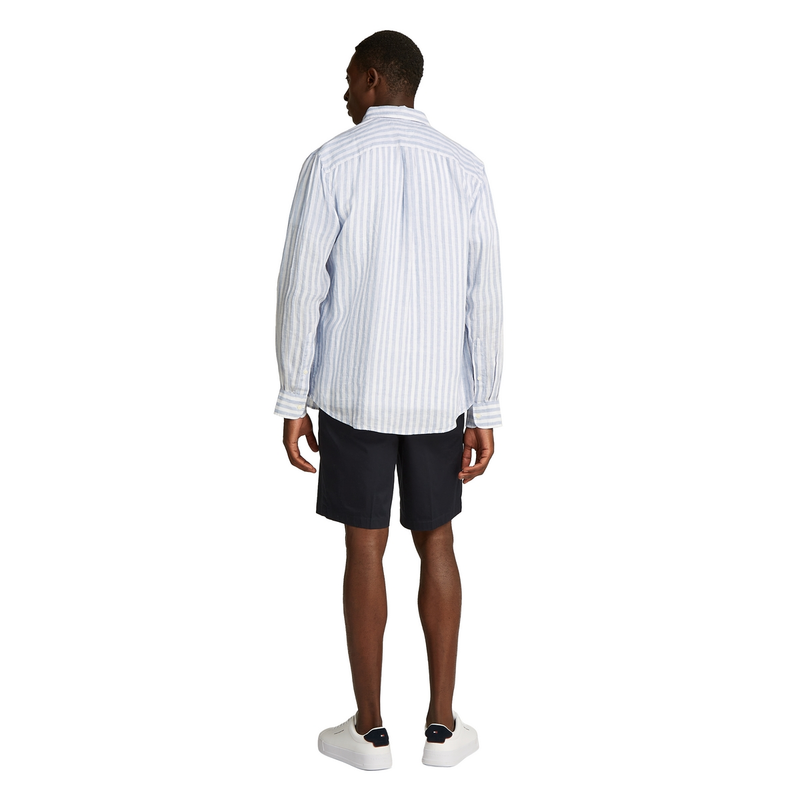 Heren Shirt LM sstreep MW0MW38581.0A4 Tommy Hilfiger BLEU