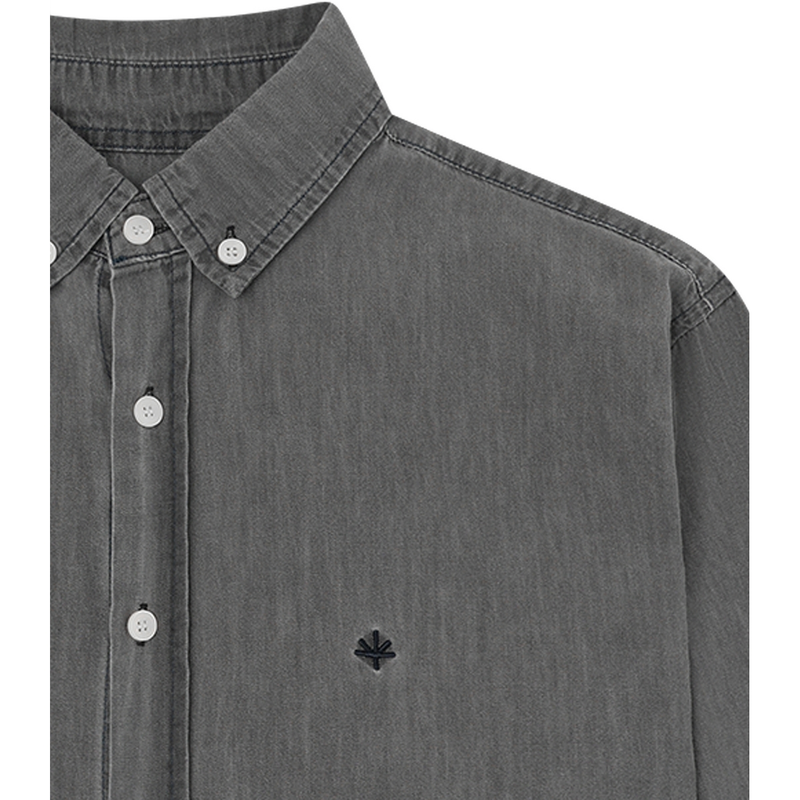 Heren Shirt Marseille Denim Shirt Laurent Vergne MID BLUE DENIM