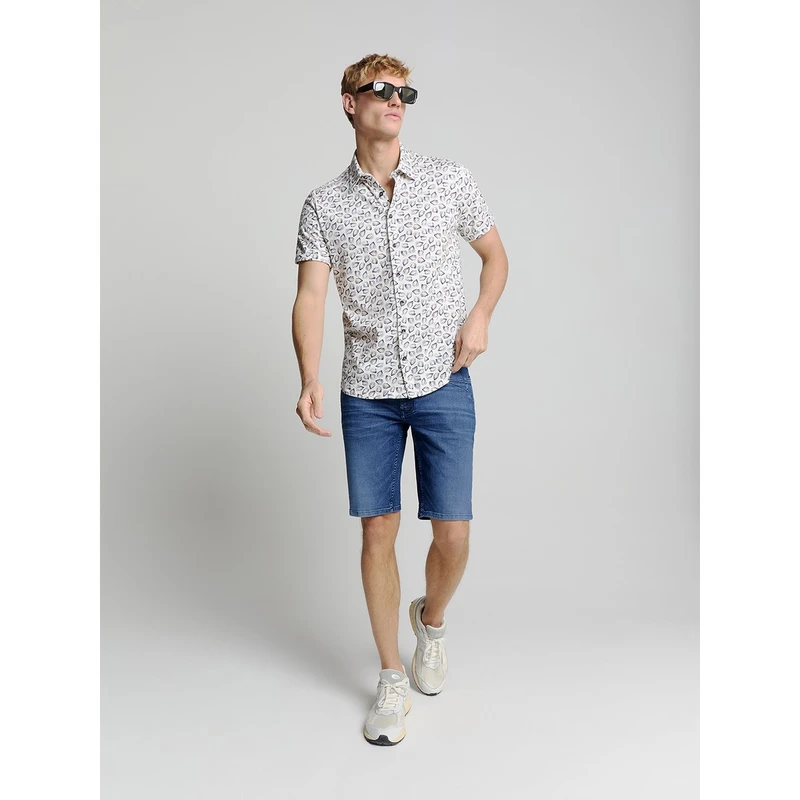 Heren Short 27819D59N No Excess MID BLUE DENIM