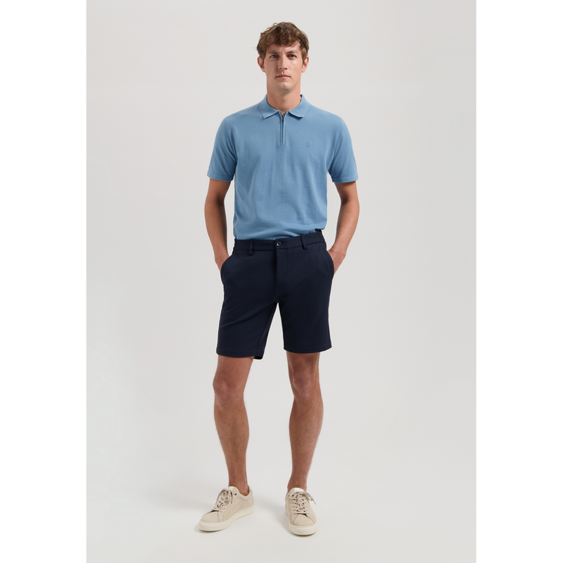 Heren Short 515490 Lancaster Pique Dstrezzed NAVY