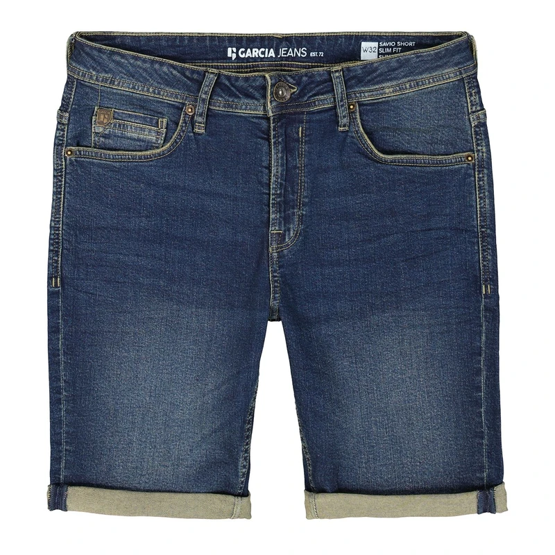 Heren Short 635 Garcia DARK BLUE DENIM