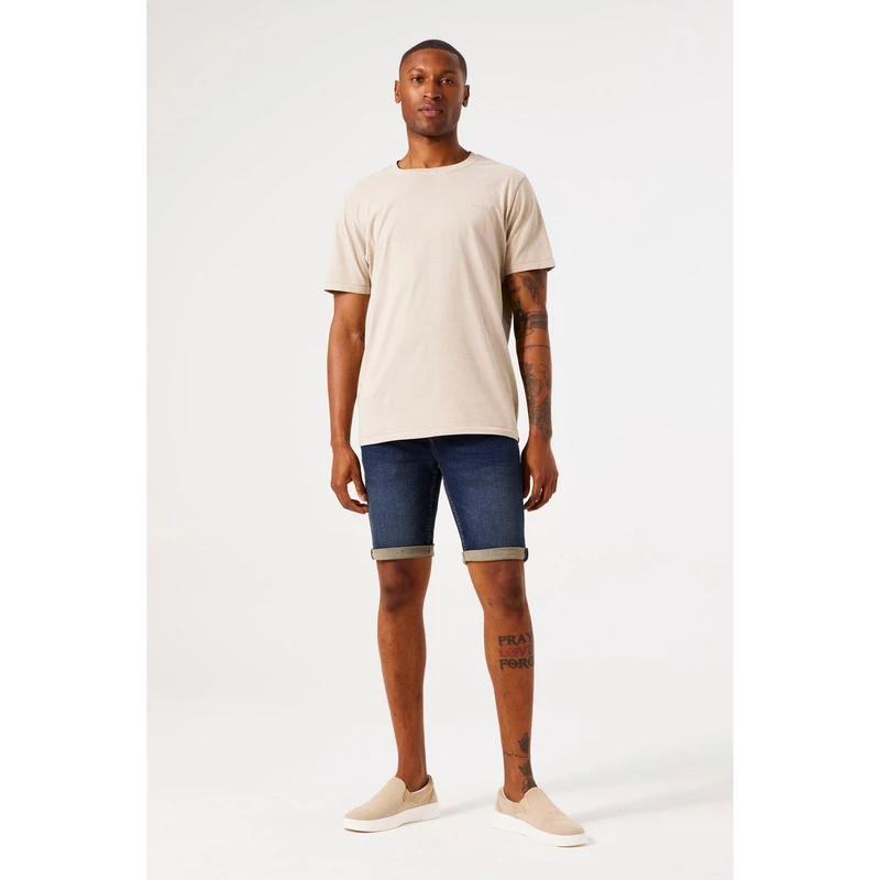 Heren Short 635 Garcia DARK BLUE DENIM