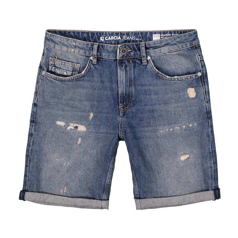 Heren Short 683 Garcia STONE WASHED DENIM