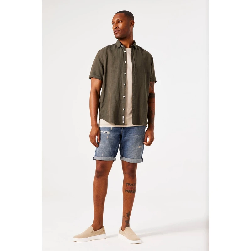 Heren Short 683 Garcia STONE WASHED DENIM
