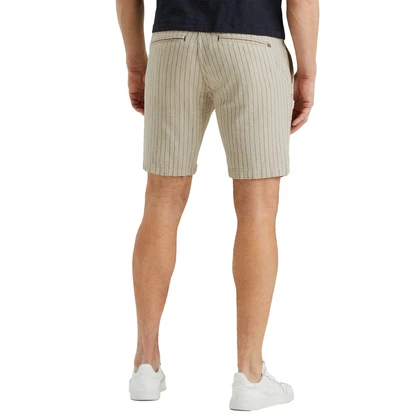 Heren Short CHINO SHORTS COTTON LINEN STRIPE