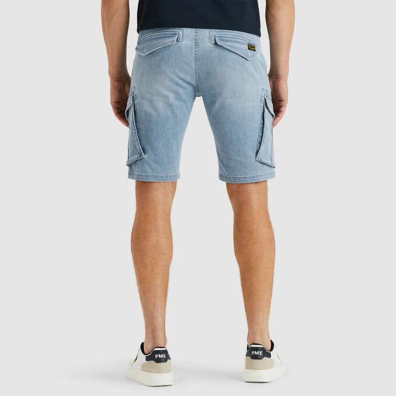 Heren Short NORDROP CARGO SHORTS COMFORT LIGHT PME Legend MID BLUE DENIM