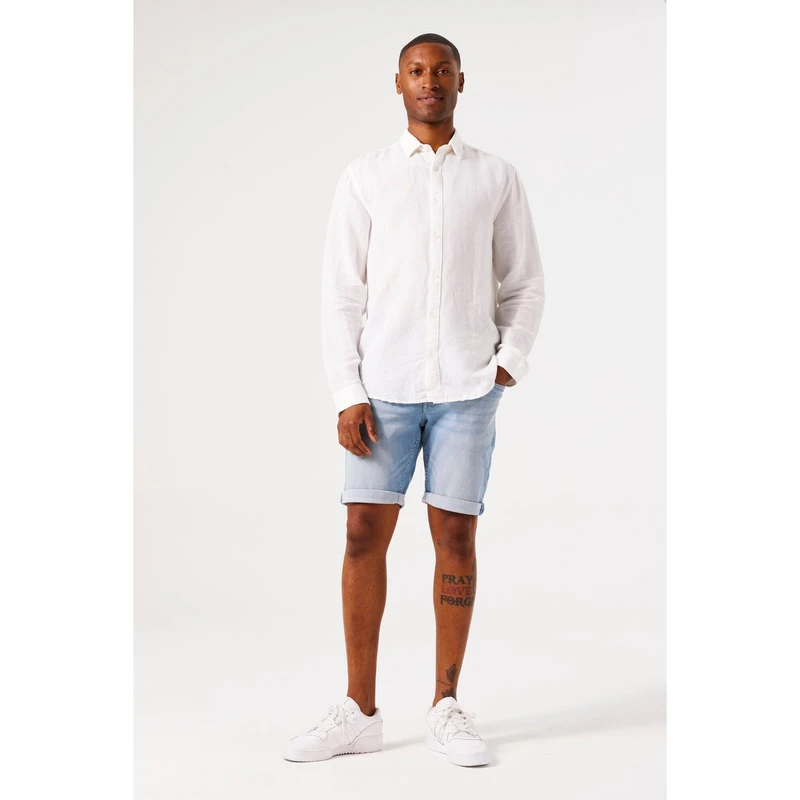 Heren Short Russo 615 Garcia LIGHT BLUE DENIM