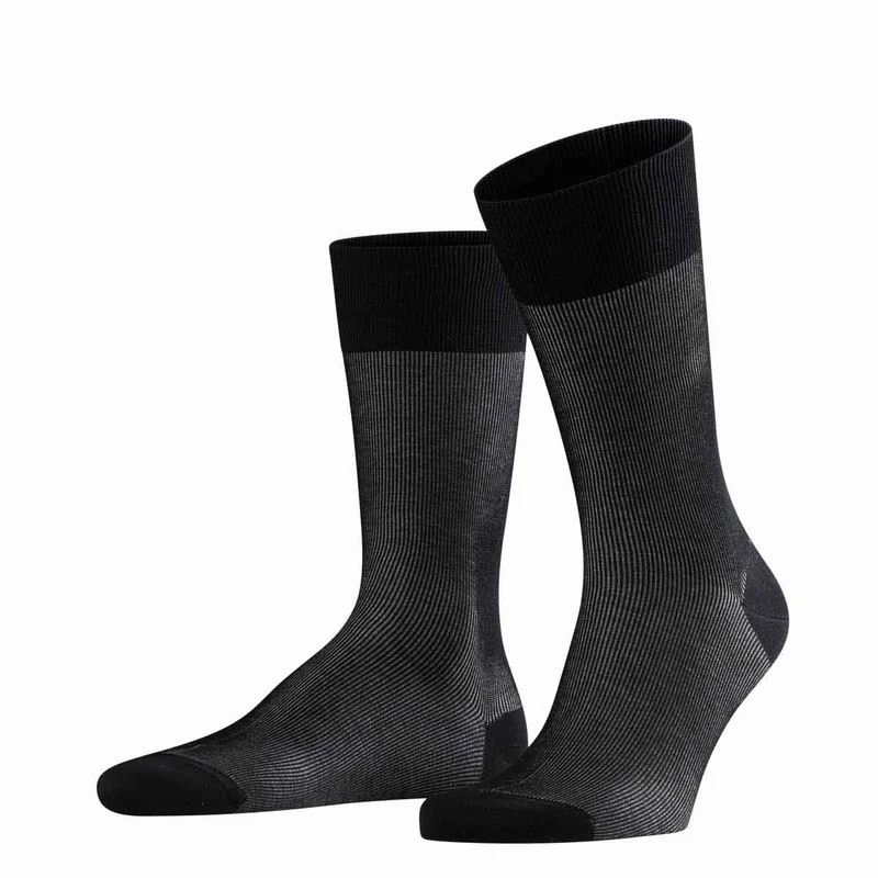 Heren Sokken Fine Shadow SO Falke ZWART