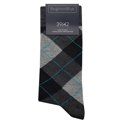 Heren Sokken Sok argyle antraciet