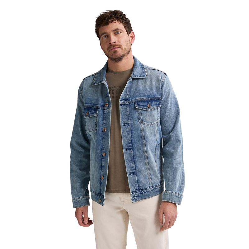 Heren Spijkerjas M-1050-JAC002 Petrol LIGHT BLUE DENIM