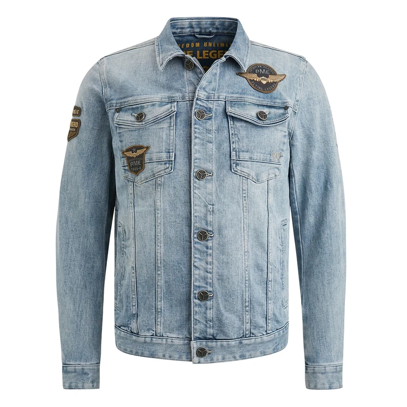 Heren Spijkerjas PDJ2502701 PME Legend MID BLUE DENIM