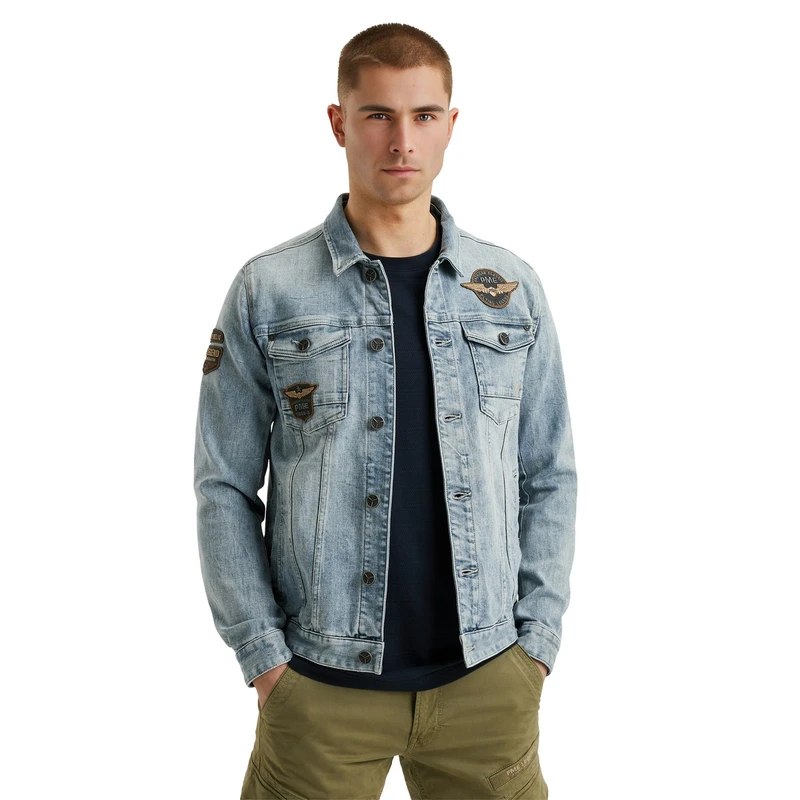 Heren Spijkerjas PDJ2502701 PME Legend MID BLUE DENIM