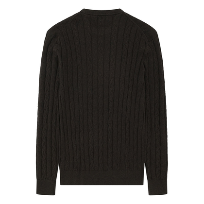Heren Sweater Sorbonne Cable Brown