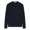 Heren Sweater Sorbonne Cable Navy