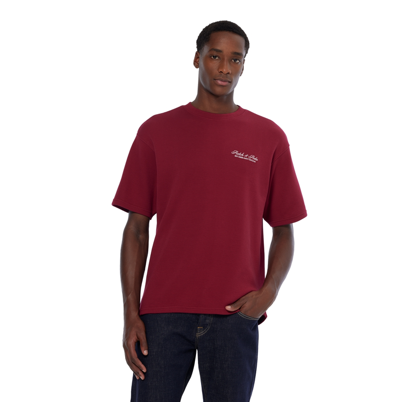 Heren T-shirt 179950601 Scotch & Soda BORDEAUX