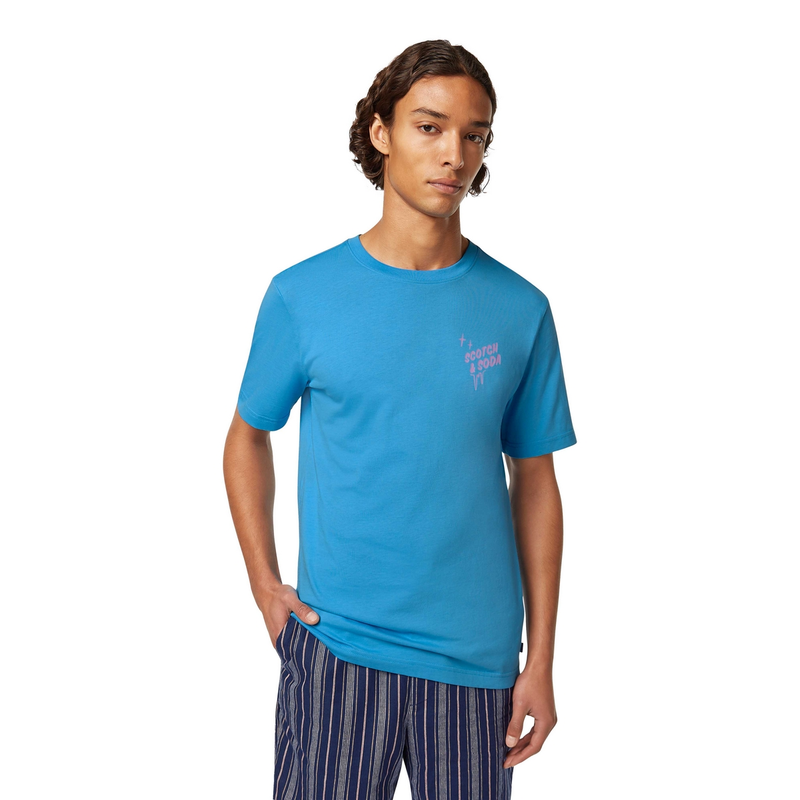 Heren T-shirt 180047.410 Scotch & Soda INDIGO BLUE