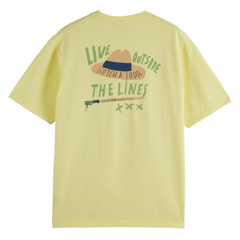 Heren T-shirt 180050.720 Scotch & Soda GEEL