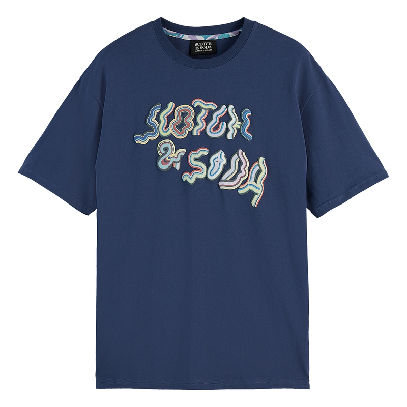 Heren T-shirt 180058.401 Scotch & Soda NAVY