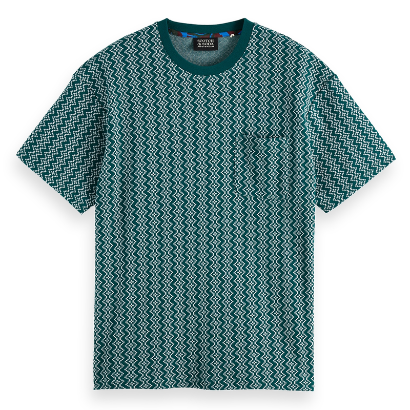 Heren T-shirt 180188301 Scotch & Soda GROEN DESSIN