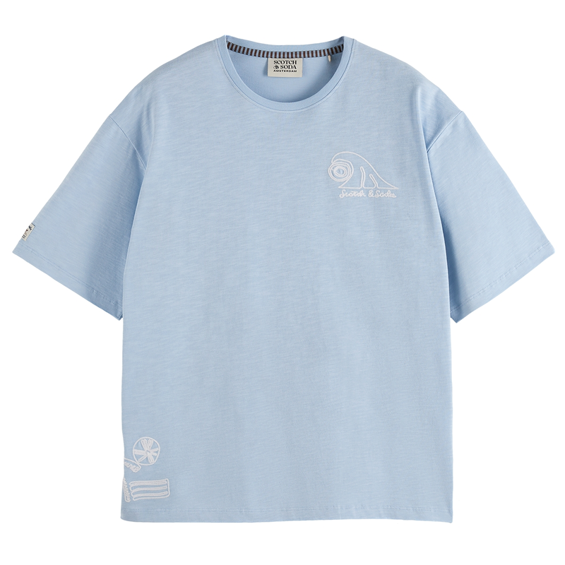 Heren T-shirt 180351.420 Scotch & Soda BLEU