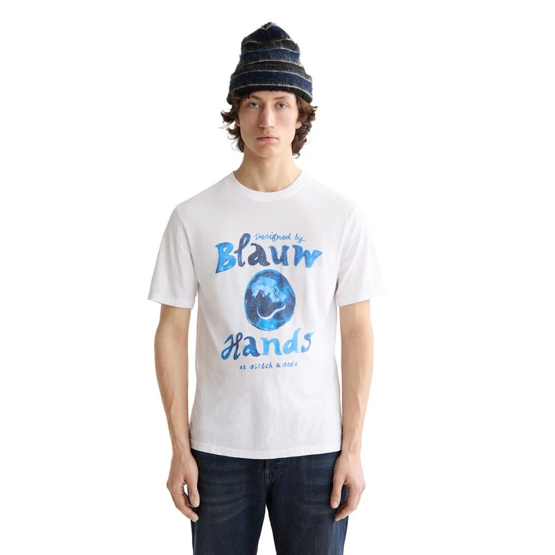 Heren T-shirt 180883.101 Scotch & Soda OFF-WHITE