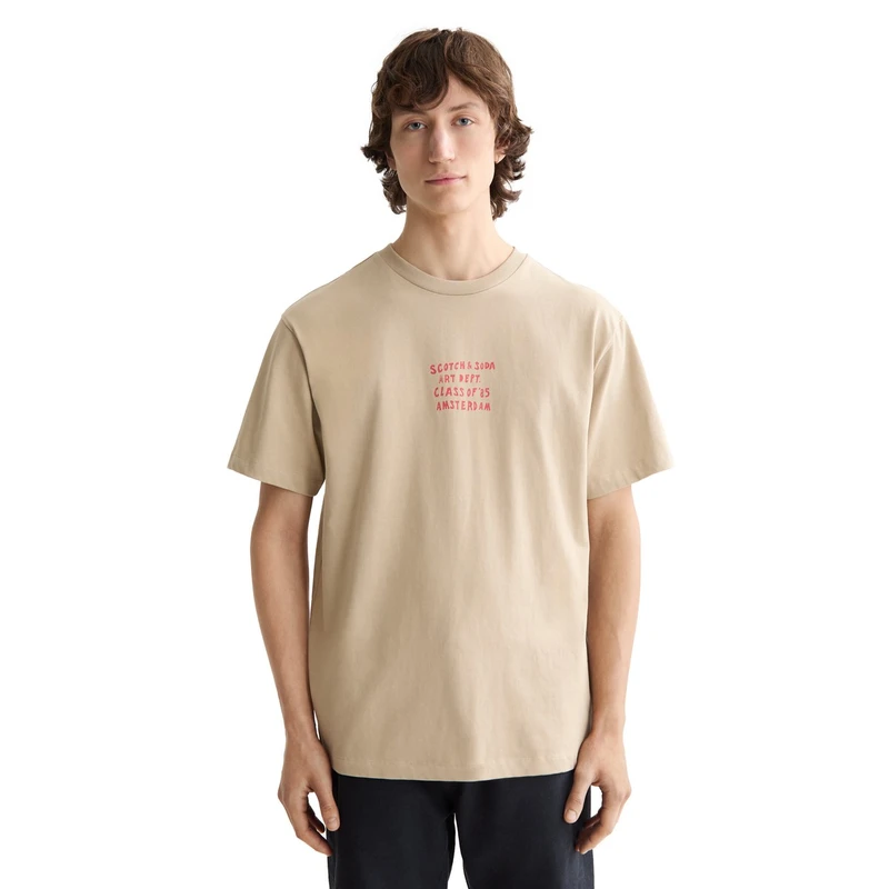 Heren T-shirt 181703.260 Scotch & Soda TAUPE