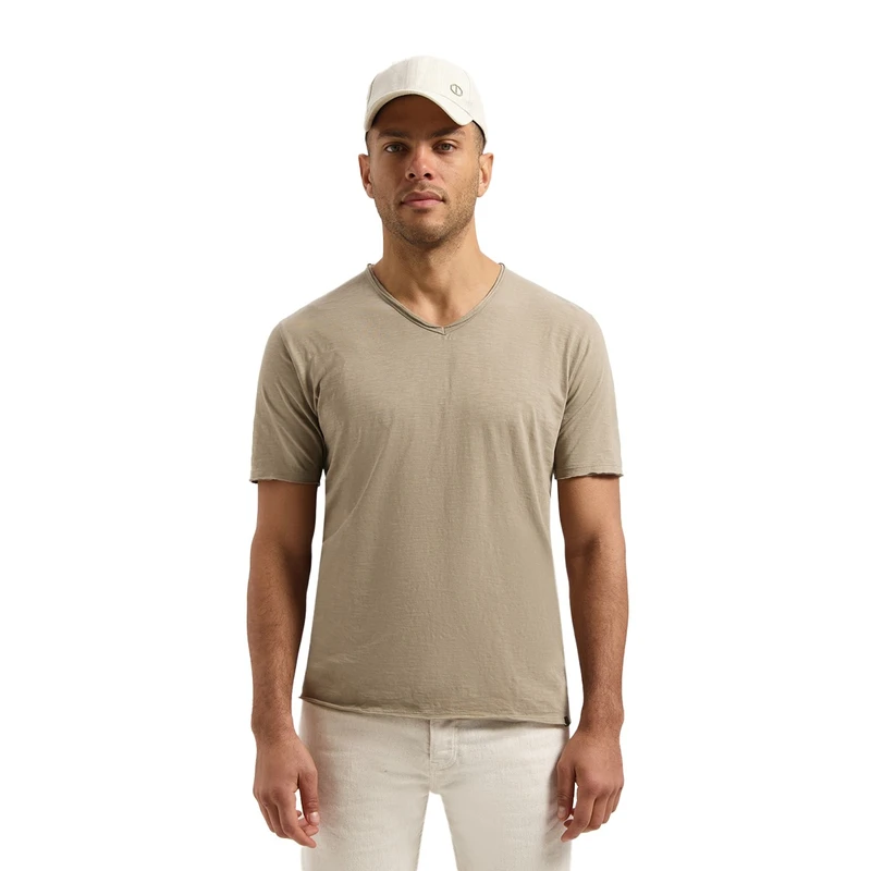 Heren T-shirt 202840 Stewart Dstrezzed BEIGE
