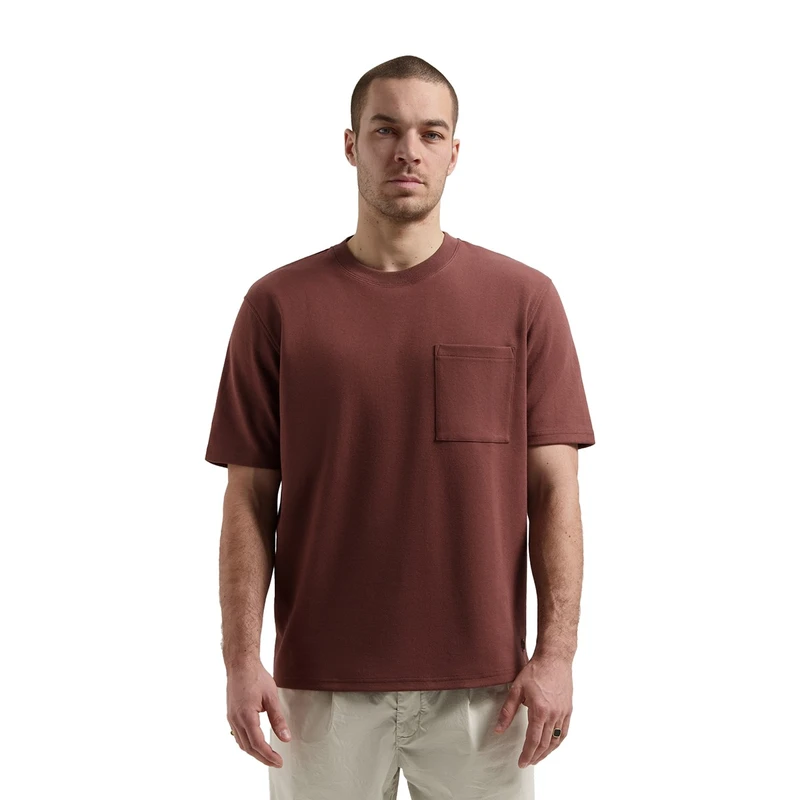 Heren T-shirt 202908 Ebbe Boxy Dstrezzed TAUPE