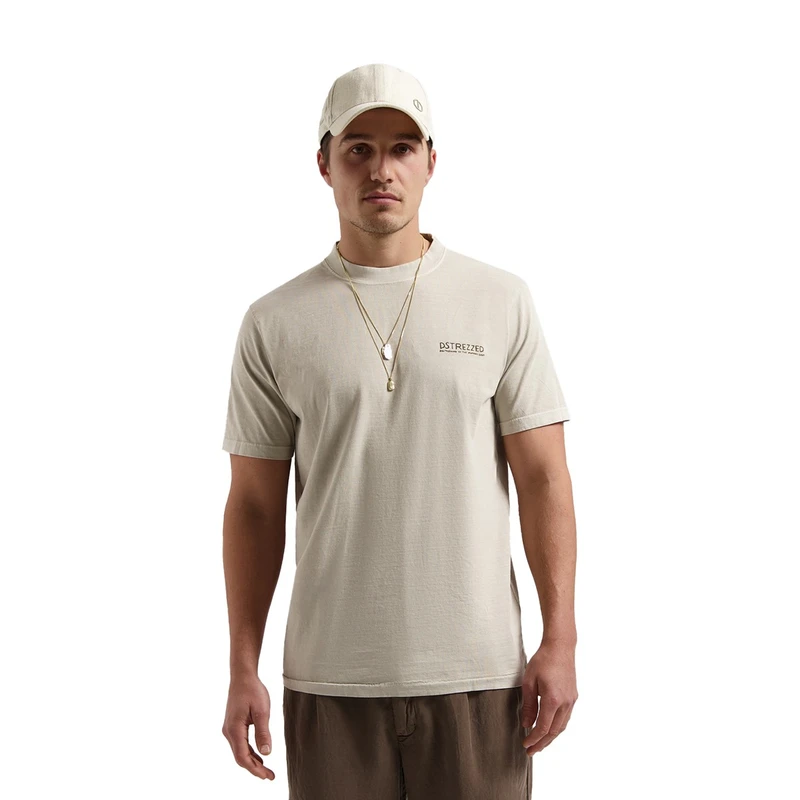 Heren T-shirt 203054 Nickolas Graphic Dstrezzed BEIGE