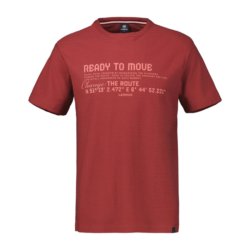 Heren T-shirt 2533025 Lerros ROOD