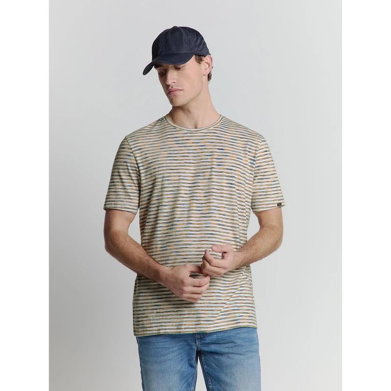 Heren T-shirt 27340370SN No Excess GEEL