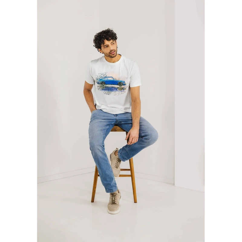 Heren T-shirt 36115438 State of Art Wit