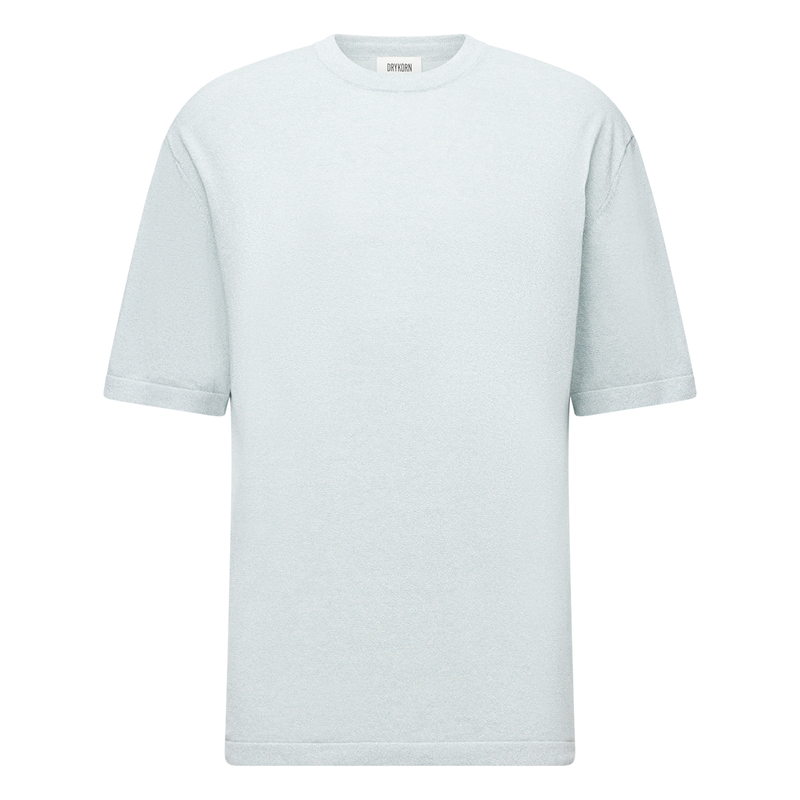 Heren T-shirt 420186.Derico Drykorn BLEU
