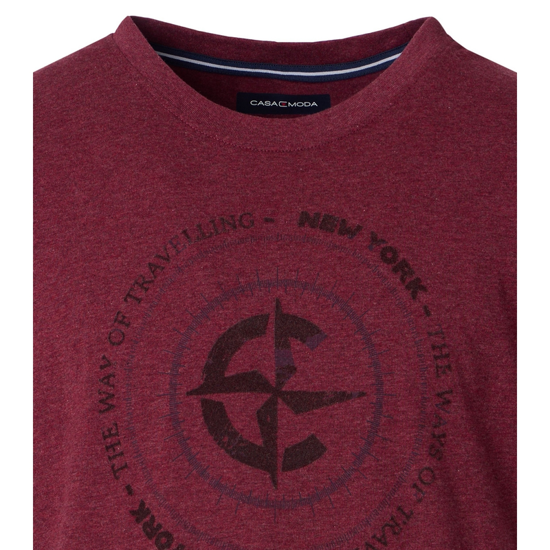 Heren T-shirt 954383900 Casa Moda ROOD