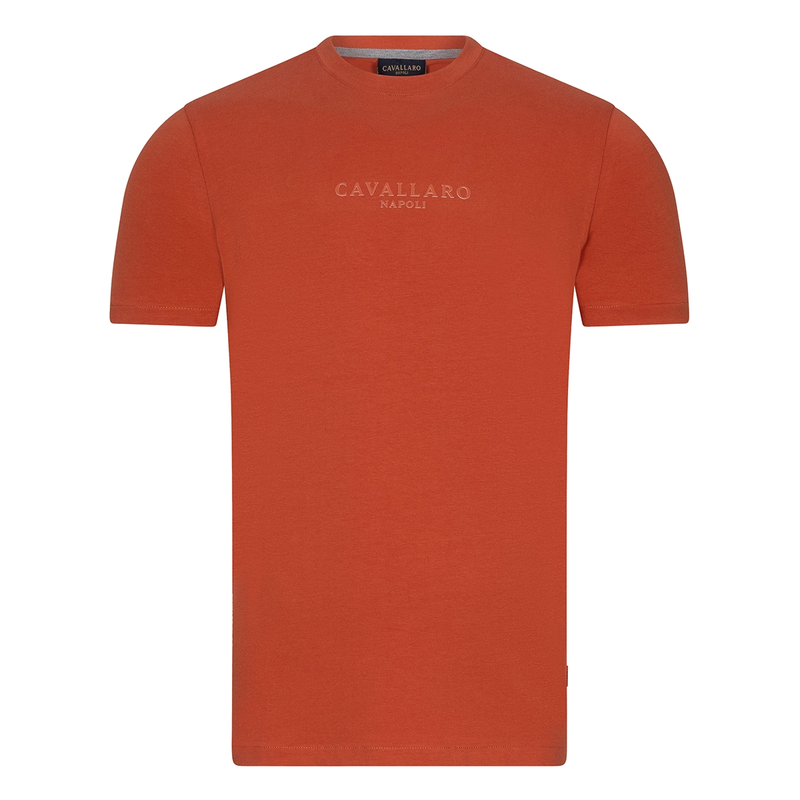 Heren T-shirt Bari Tee Cavallaro ORANJE