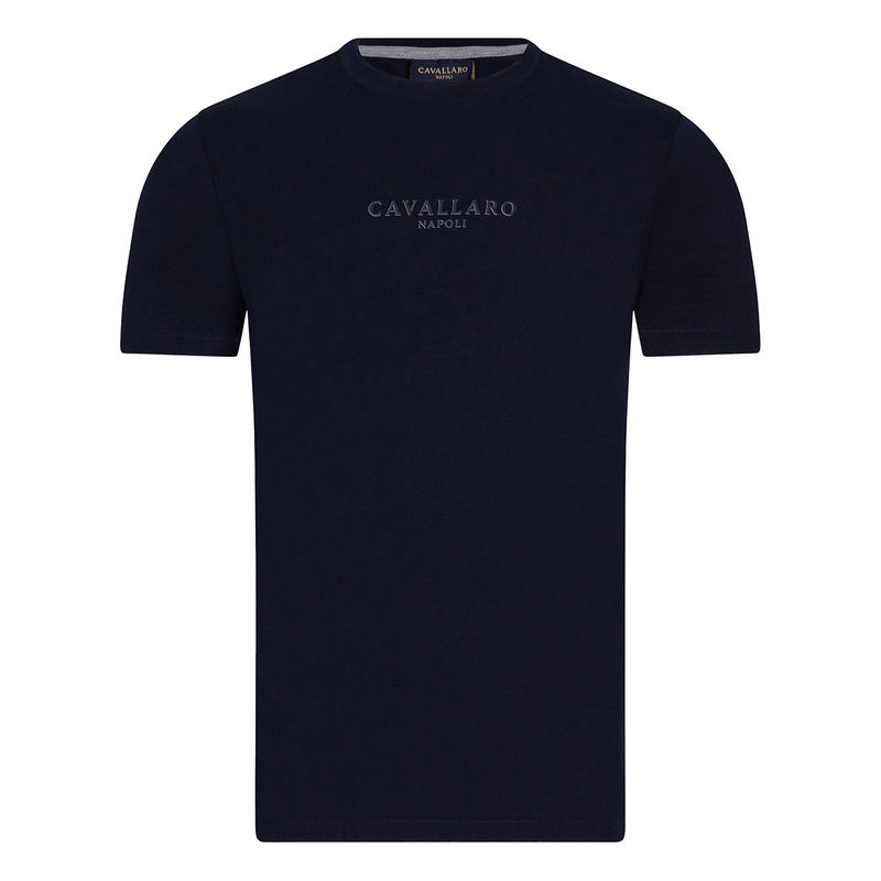 Heren T-shirt Bari Tee Cavallaro NAVY
