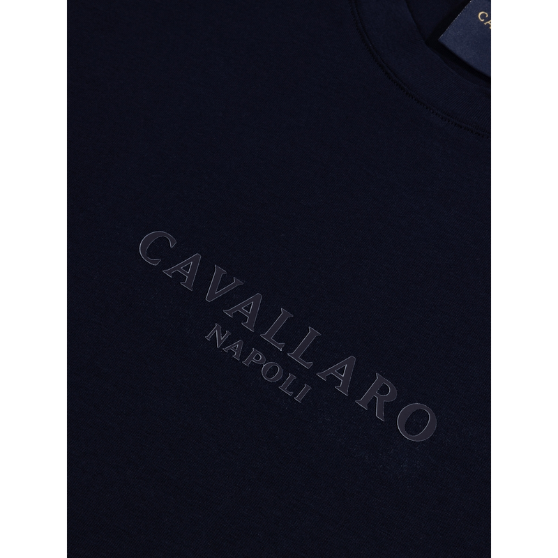 Heren T-shirt Bari Tee Cavallaro NAVY
