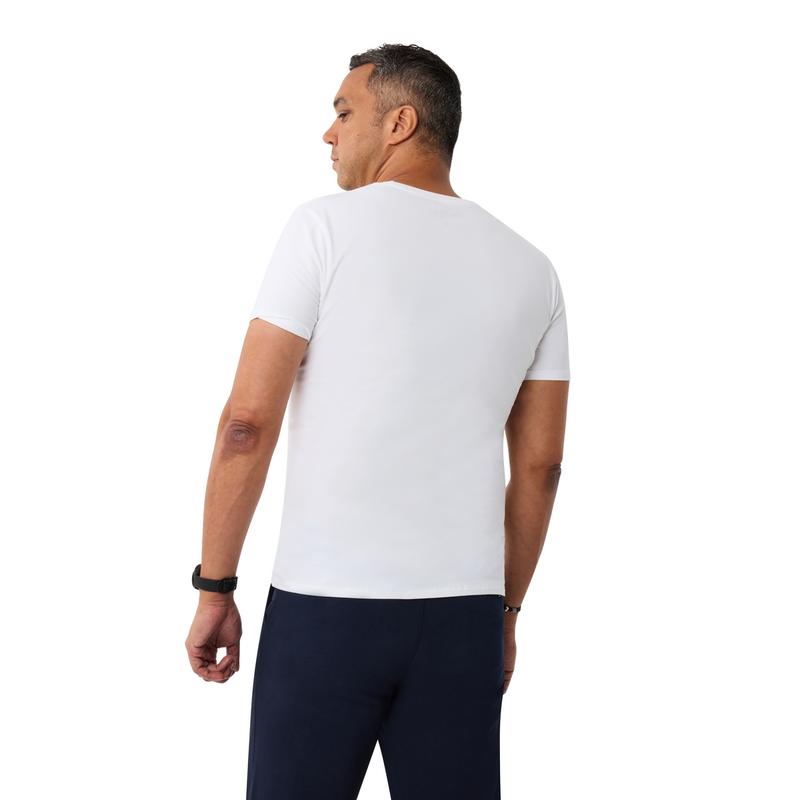 Heren T-shirt BB-BF.ROND Brighton Blue Wit