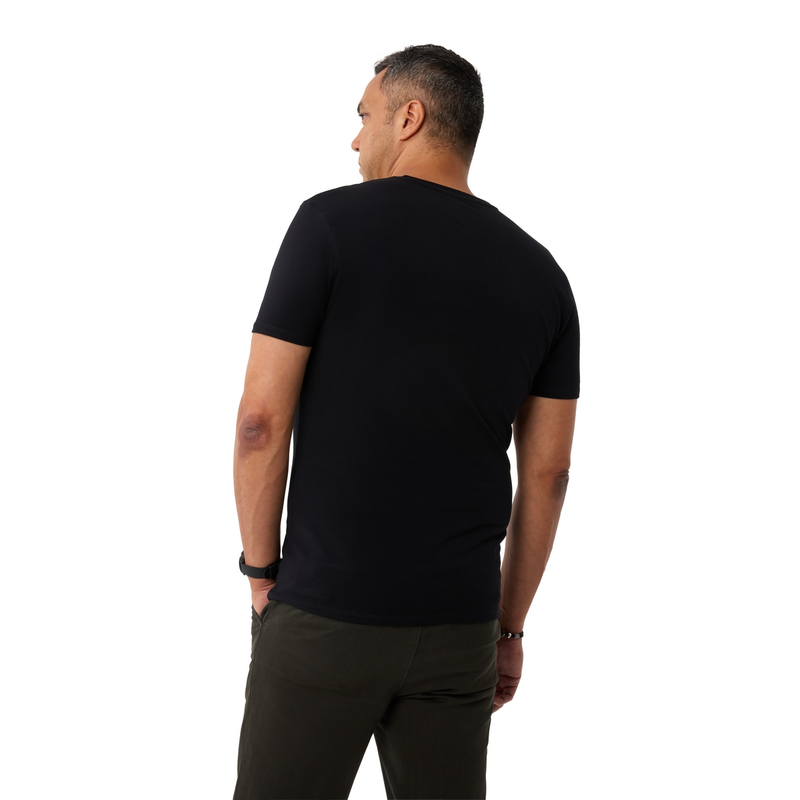 Heren T-shirt BB-BF.ROND Brighton Blue ZWART