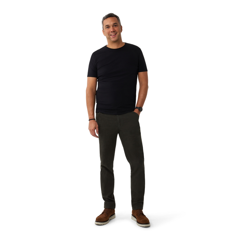 Heren T-shirt BB-BF.ROND Brighton Blue ZWART