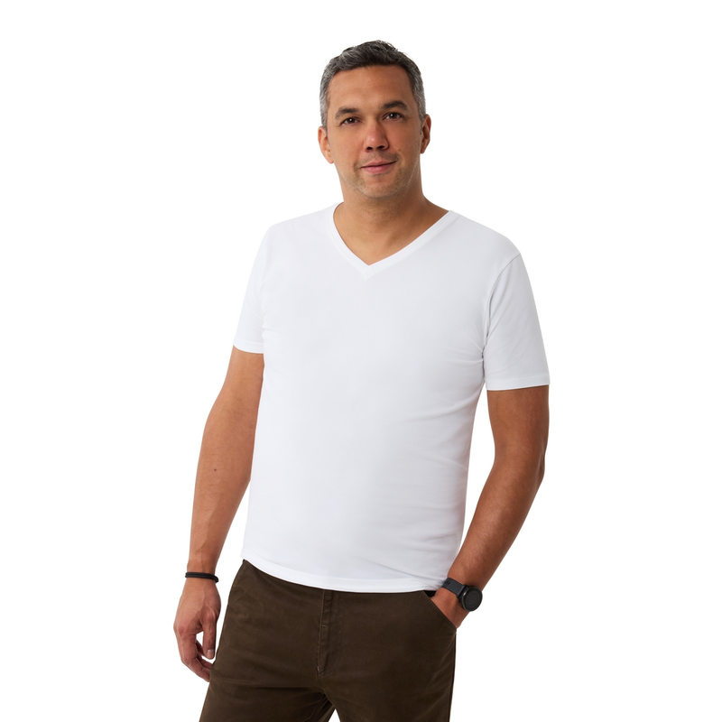 Heren T-shirt BB-BF.VHALS Brighton Blue Wit