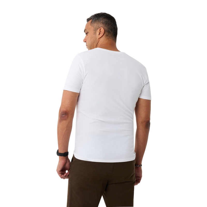 Heren T-shirt BB-BF.VHALS Brighton Blue Wit