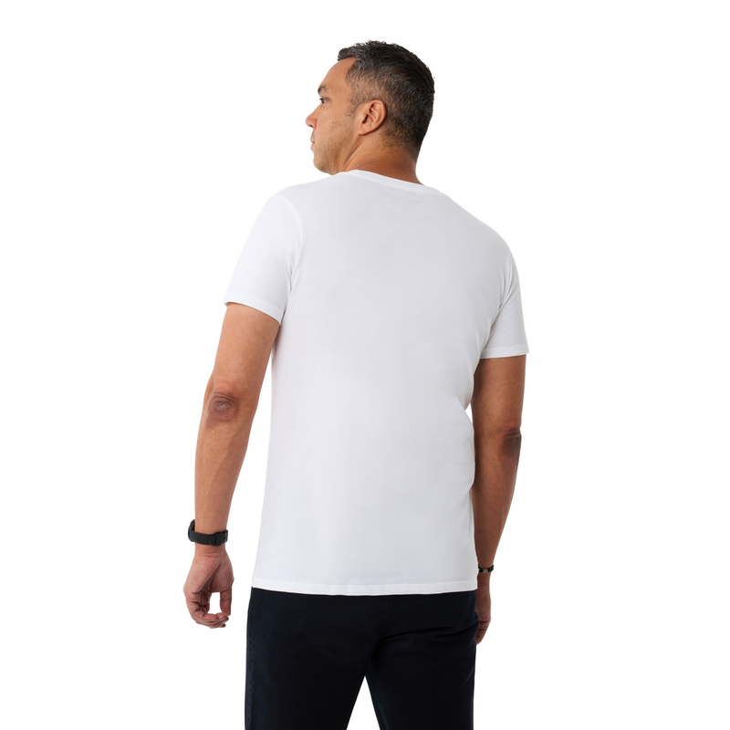 Heren T-shirt BB-CF.ROND Brighton Blue Wit